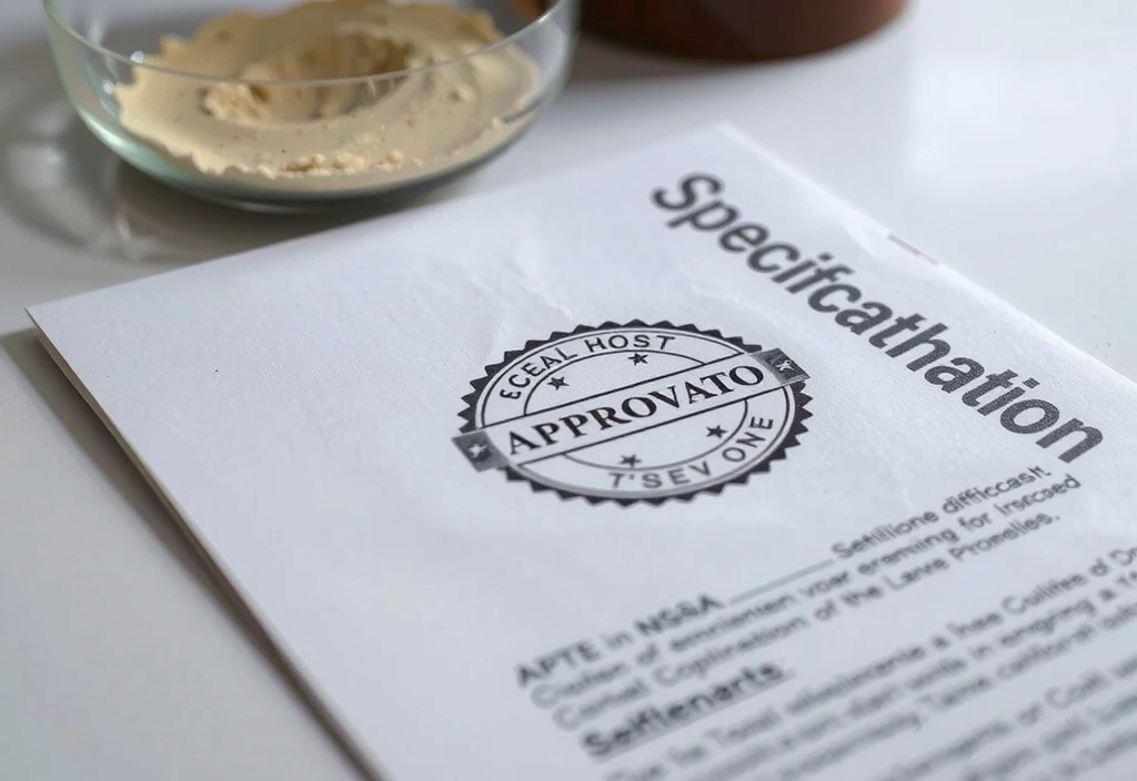 Foglio tecnico o documento con timbro approvato